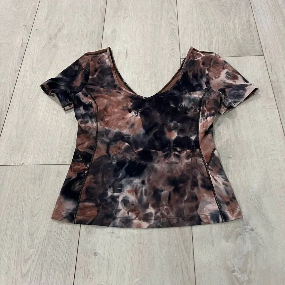 Lululemon Align Mesh Diamond Dye Seashell Smoky Topaz Graphite Grey 6